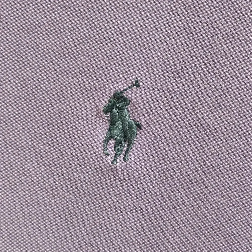 Polo Ralph Lauren Men's Lilac Golf Polo with Grey Pony Classic Fit Size L